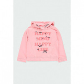 Mikina s kapucí pro dívky Boboli 424202-3751 růžové barvy
