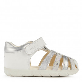 Sandály pro dívky Geox B251YB-085NF-C0007 bílá / stříbrná barva