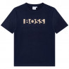 HUGO BOSS J25N39-849 Tričko s krátkým rukávem pro kluky tmavě modrá barva