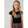 Tričko s třásněmi pro dívky Boboli 404154-890 černá barva