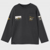 Mayoral 4007-29 Chlapecké tričko s dlouhým rukávem barva uhlí