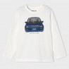 Mayoral 4009-43 Chlapecké tričko s dlouhým rukávem smetanové barvy