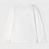 Mayoral 4026-10 Tričko s dlouhým rukávem pro dívky krémové barvy