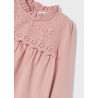 Mayoral 4027-55 Tričko s výšivkou pro dívky růžová barva