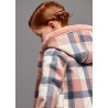 Mayoral 4485-52 Dívčí károvaný kabát růžová barva