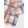 Mayoral 4485-52 Dívčí károvaný kabát růžová barva