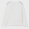 Mayoral 7022-21 Dívčí tričko s dlouhým rukávem krémová barva