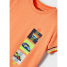 Mayoral 22-03024-084 tričko s krátkým rukávem chlapec 3024-84 papaya fluor