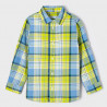 Mayoral 22-03125-015 Kostkovaná košile chlapec 3125-15 citron
