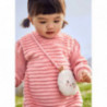 Mayoral 2950-55 Šaty s dívčí kabelkou karmínová barva