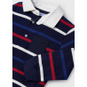 Mayoral 2153-63 Pruhované polo tričko s dlouhým rukávem pro chlapce noční barvy