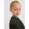 Tričko Mayoral 7022-20 s dlouhým rukávem pro dívky, černá barva