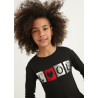 Tričko Mayoral 7036-51 s dlouhým rukávem pro dívky, černá barva