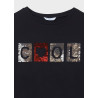 Tričko Mayoral 7036-51 s dlouhým rukávem pro dívky, černá barva