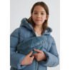Mayoral 7489-62 Zimní bunda s ledvinami pro dívku modrou barvu