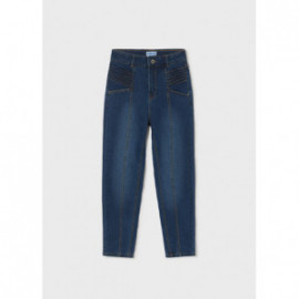 Mayoral 7594-80 Dívčí dlouhé džínové kalhoty, barva medio