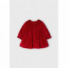 Mayoral 2808-26 Červené šaty sametový pro dívky