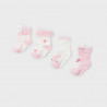 Mayoral 9540-74 Sada 4 párů ponožek pro dívky, růžové barvy
