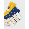 Mayoral 10267-21 Sada 3 párů chlapeckých ponožek, barva kukuřice