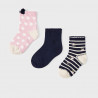 Mayoral 10271-24 Sada 2 párů dívčích ponožek růžová / tmavě modrá