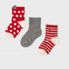 Mayoral 10271-25 Sada 2 párů červených ponožek pro dívky