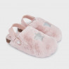 Mayoral 46337-84 Kožešinové pantofle pro dívky růžové barvy