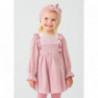 Abel & Lula Sametové šaty pro dívku 5507-3 Růžový