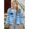 Abel & Lula Dívčí zimní bunda s kožíškem 5829-71 Modrá