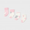 Mayoral 9534-74 Sada 4 párů ponožek holčičí barva baby pink