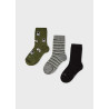 Mayoral 10322-82 Sada 3 párů chlapeckých ponožek lesní barvy
