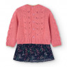 Šaty se svetříkem pro dívku Boboli 705024-9935 korálová barva