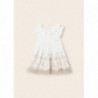 Mayoral 1955-77 Šaty s dívčí výšivkou bílé barvy