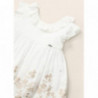 Mayoral 1955-77 Šaty s dívčí výšivkou bílé barvy