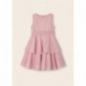 Mayoral 3912-76 Šaty s výšivkou dívčí růžové barvy