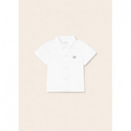 Mayoral 1189-60 Chlapecká košile s krátkým rukávem bílá