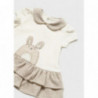 Mayoral 1801-84 Dívčí bavlněné šaty béžová barva