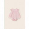 Mayoral 1821-61 Dívčí lněné šaty růžové