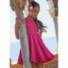 Abel & Lula 5049-2 Elegantní krepové šaty pro dívku jahodová barva
