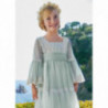 Abel & Lula 5036-55 Dívčí šaty s vyšívaným tylem ecru-anýzová barva