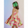 Abel & Lula 5056-80 Šaty s elegantním potiskem pro dívku v jahodové barvě