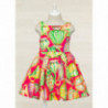 Abel & Lula 5056-80 Šaty s elegantním potiskem pro dívku v jahodové barvě