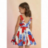 Abel & Lula 5048-6 Elegantní krepové šaty pro dívku v červené barvě