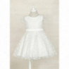 Abel & Lula 5023-42 Dívčí společenské šaty s flitry bílá barva