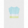 Mayoral 6055-32 Tričko tie-dye pro dívky akvamarínové barvě