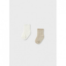 Mayoral 9590-66 Sada 2 párů chlapeckých ponožek lněná barva