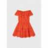 Mayoral 3929-88 Šaty s prolamovanou dívkou oranžová barva
