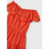 Mayoral 3929-88 Šaty s prolamovanou dívkou oranžová barva