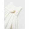 Mayoral 1945-10 Elegantní šaty pro dívku krémové barvy