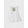 Mayoral 3936-33 Šaty s dívčí výšivkou bílé barvy