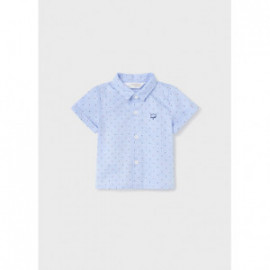 Mayoral 1189-61 Chlapecká košile s krátkým rukávem nebesky modrá